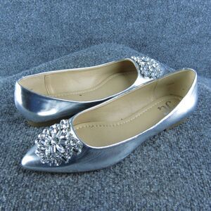 JG Women's Gemstone Flat Silver Synthetic Size 7.5M‎ Gently Used 2025